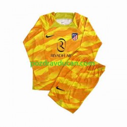 Nogometni Dresovi Atlético Madrid Orangecolor Vratar Dječji 2023-2024 Dugi Rukav