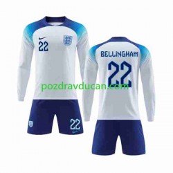 Nogometni Dresovi Engleska Bellingham 22 Dječji Domaći dres World Cup 2022 Dugi Rukav