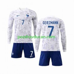 Nogometni Dresovi Francuska Griezmann 7 Dječji Gostujući dres World Cup 2022 Dugi Rukav