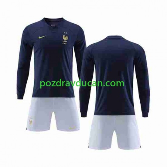 Nogometni Dresovi Francuska Dječji Domaći dres World Cup 2022 Dugi Rukav
