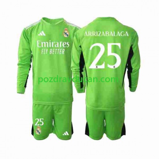 Nogometni Dresovi Real Madrid Kepa Arrizabalaga 25 Vratar Dječji Domaći dres 2023-2024 Dugi Rukav