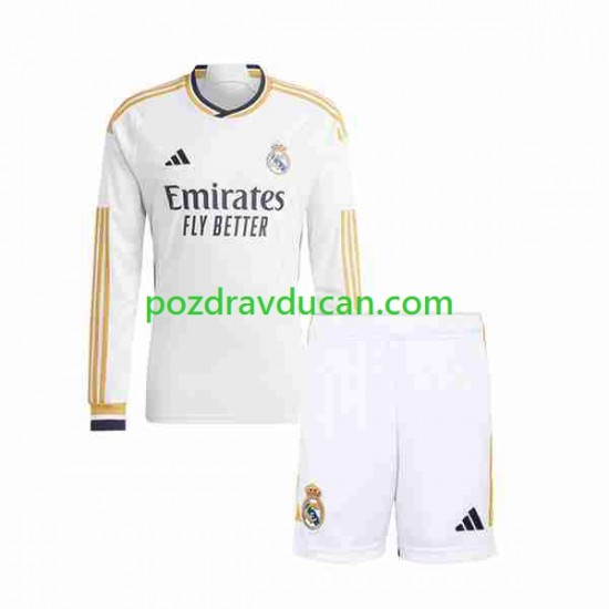 Nogometni Dresovi Real Madrid Dječji Domaći dres 2023-2024 Dugi Rukav