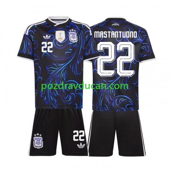 Nogometni Dresovi Argentina Franco Mastantuono 22 Dječji Gostujući dres World Cup 2026 Kratkih Rukava