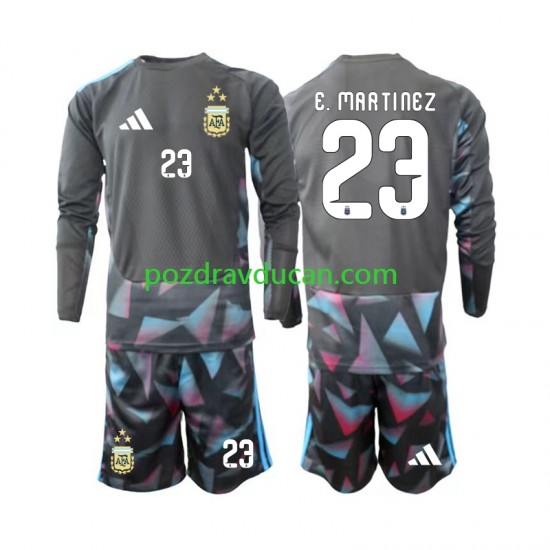 Nogometni Dresovi Argentina Emiliano Martinez 23 Vratar Dječji Domaći dres World Cup 2026 Dugi Rukav