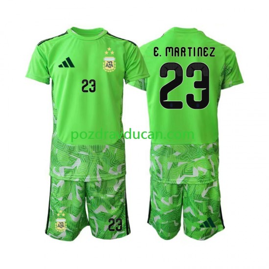Nogometni Dresovi Argentina Emiliano Martinez 23 Vratar Dječji Treći dres World Cup 2026 Kratkih Rukava