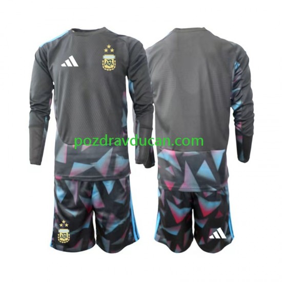 Nogometni Dresovi Argentina Vratar Dječji Domaći dres World Cup 2026 Dugi Rukav