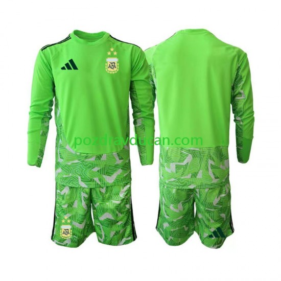 Nogometni Dresovi Argentina Vratar Dječji Treći dres World Cup 2026 Dugi Rukav