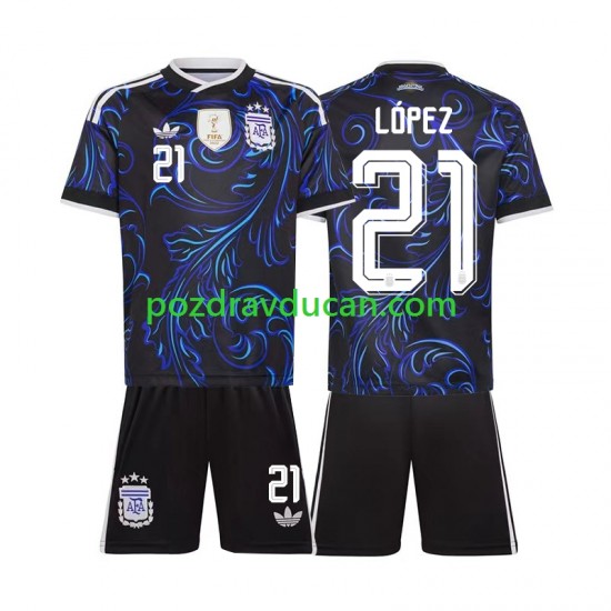 Nogometni Dresovi Argentina Jose Manuel Lopez 21 Dječji Gostujući dres World Cup 2026 Kratkih Rukava