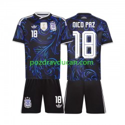 Nogometni Dresovi Argentina Nico Paz 18 Dječji Gostujući dres World Cup 2026 Kratkih Rukava