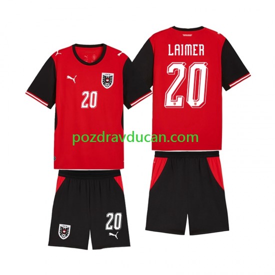 Nogometni Dresovi Austrija Konrad Laimer 20 Dječji Domaći dres World Cup 2026 Kratkih Rukava