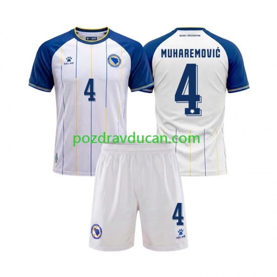 Nogometni Dresovi Bosna i Hercegovina Tarik Muharemovic 4 Dječji Gostujući dres World Cup 2026 Kratkih Rukava