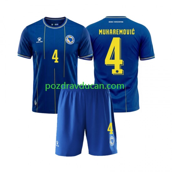 Nogometni Dresovi Bosna i Hercegovina Tarik Muharemovic 4 Dječji Domaći dres World Cup 2026 Kratkih Rukava