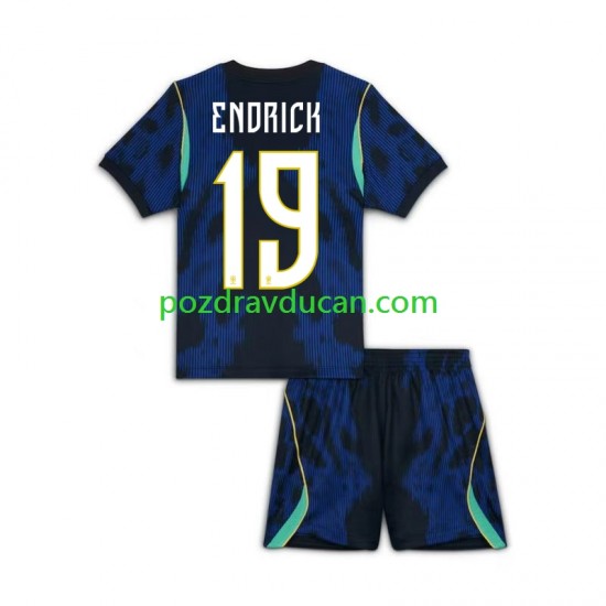 Nogometni Dresovi Brazil Endrick 19 Dječji Gostujući dres World Cup 2026 Kratkih Rukava