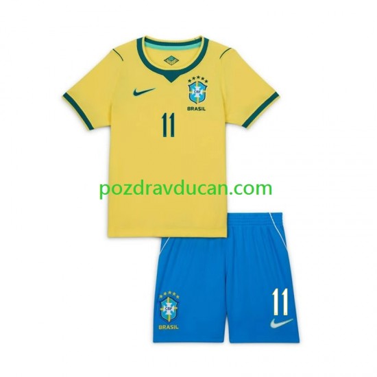 Nogometni Dresovi Brazil Raphinha 11 Dječji Domaći dres World Cup 2026 Kratkih Rukava