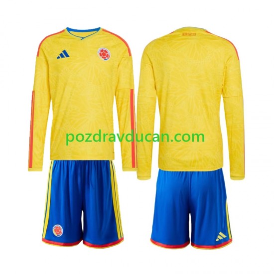 Nogometni Dresovi Kolumbija Dječji Domaći dres World Cup 2026 Dugi Rukav