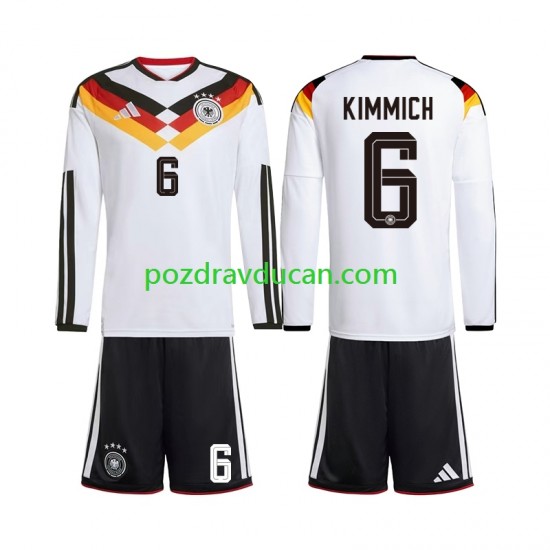 Nogometni Dresovi Njemačka Joshua Kimmich 6 Dječji Domaći dres World Cup 2026 Dugi Rukav
