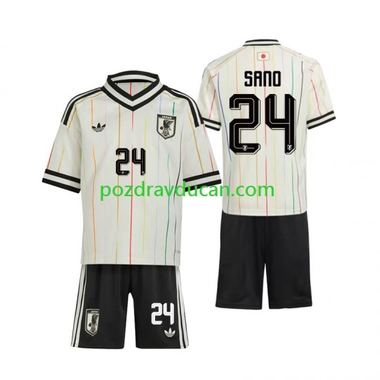 Nogometni Dresovi Japan Kaishu Sano 24 Dječji Gostujući dres World Cup 2026 Kratkih Rukava