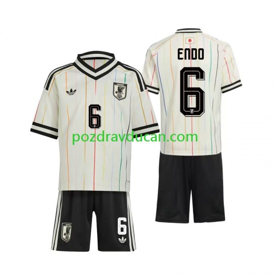 Nogometni Dresovi Japan Wataru Endo 6 Dječji Gostujući dres World Cup 2026 Kratkih Rukava
