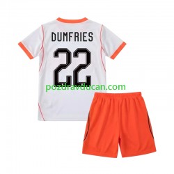 Nogometni Dresovi Nizozemska Denzel Dumfries 22 Dječji Gostujući dres World Cup 2026 Kratkih Rukava
