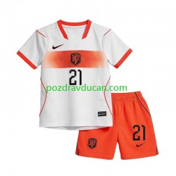 Nogometni Dresovi Nizozemska Frenkie de Jong 21 Dječji Gostujući dres World Cup 2026 Kratkih Rukava