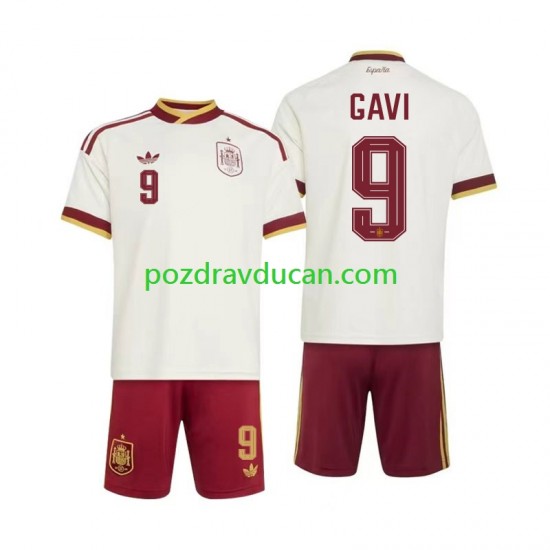Nogometni Dresovi Španjolska Gavi 9 Dječji Gostujući dres World Cup 2026 Kratkih Rukava