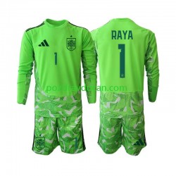 Nogometni Dresovi Španjolska David Raya 1 6th Green color Vratar Dječji World Cup 2026 Dugi Rukav