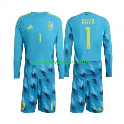 Nogometni Dresovi Španjolska David Raya 1 Vratar Dječji Domaći dres World Cup 2026 Dugi Rukav