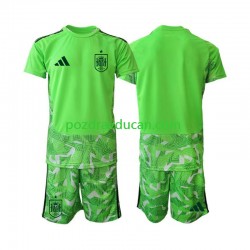 Nogometni Dresovi Španjolska 6th Green color Vratar Dječji World Cup 2026 Kratkih Rukava