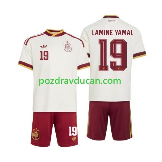 Nogometni Dresovi Španjolska Lamine Yamal 19 Dječji Gostujući dres World Cup 2026 Kratkih Rukava