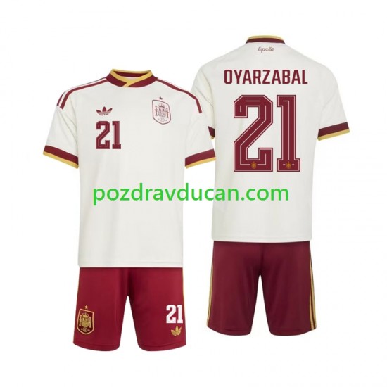 Nogometni Dresovi Španjolska Mikel Oyarzabal 21 Dječji Gostujući dres World Cup 2026 Kratkih Rukava