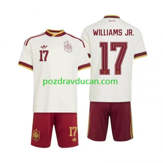 Nogometni Dresovi Španjolska Nico Williams 17 Dječji Gostujući dres World Cup 2026 Kratkih Rukava