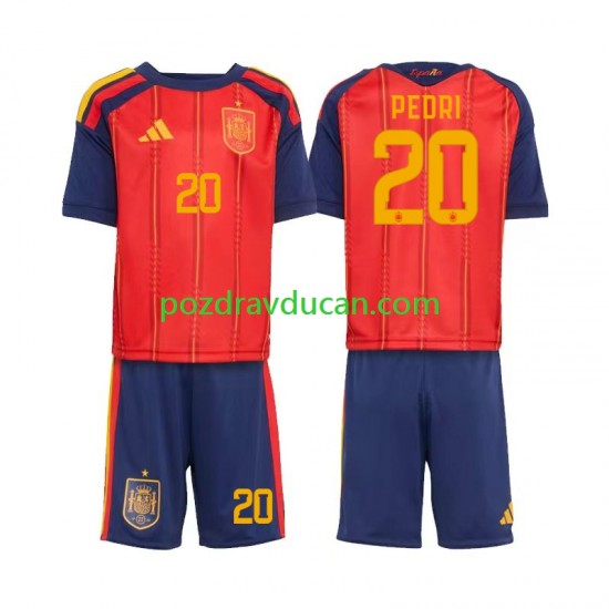 Nogometni Dresovi Španjolska Pedri 20 Dječji Domaći dres World Cup 2026 Kratkih Rukava