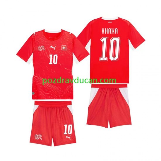 Nogometni Dresovi Švicarska Granit Xhaka 10 Dječji Domaći dres World Cup 2026 Kratkih Rukava