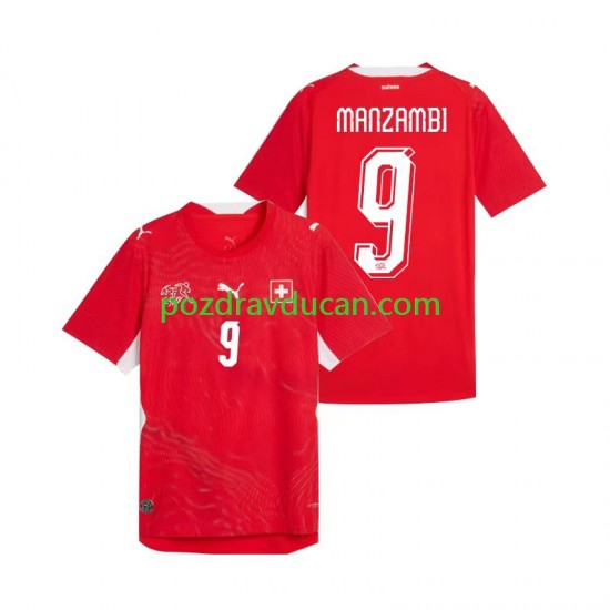Nogometni Dresovi Švicarska Johan Manzambi 9 Muški Domaći dres World Cup 2026 Kratkih Rukava