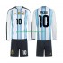 Nogometni Dresovi Argentina Lionel Messi 10 Dječji Domaći dres World Cup 2026 Dugi Rukav
