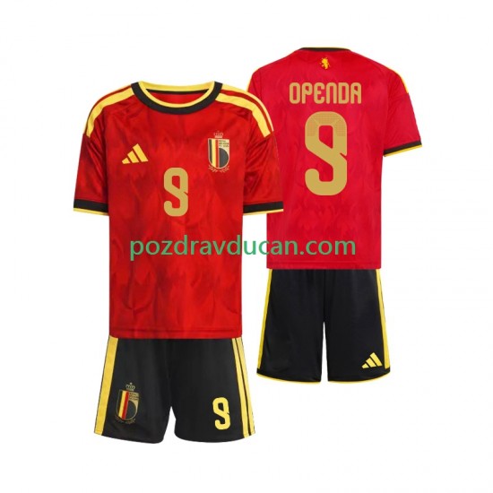Nogometni Dresovi Belgija Openda 9 Dječji Domaći dres World Cup 2026 Kratkih Rukava