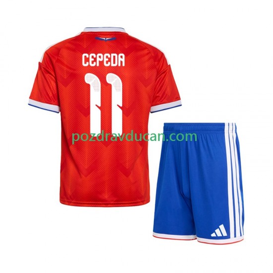 Nogometni Dresovi Čile Lucas Cepeda 11 Dječji Domaći dres 2026 Kratkih Rukava