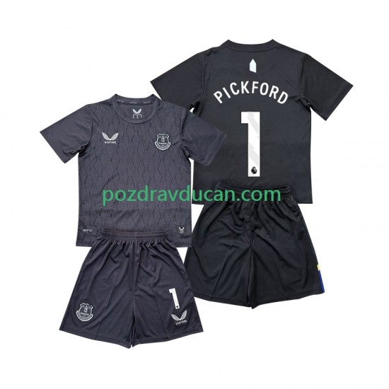 Nogometni Dresovi Everton Pickford 1 Vratar Dječji Gostujući dres 2025-2026 Kratkih Rukava