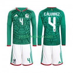 Nogometni Dresovi Meksiko Edson Alvarez 4 Dječji Domaći dres World Cup 2026 Dugi Rukav