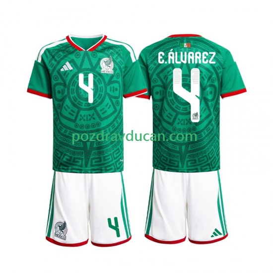 Nogometni Dresovi Meksiko Edson Alvarez 4 Dječji Domaći dres World Cup 2026 Kratkih Rukava