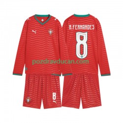 Nogometni Dresovi Portugal Bruno Fernandes 8 Dječji Domaći dres World Cup 2026 Dugi Rukav