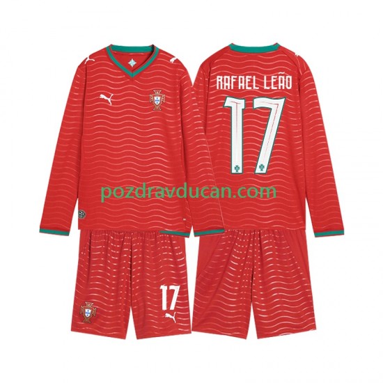 Nogometni Dresovi Portugal Rafael Leao 17 Dječji Domaći dres World Cup 2026 Dugi Rukav