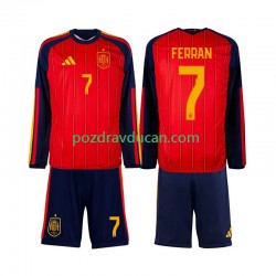 Nogometni Dresovi Španjolska Ferran Torres 7 Dječji Domaći dres World Cup 2026 Dugi Rukav