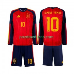 Nogometni Dresovi Španjolska Lamine Yamal 10 Dječji Domaći dres World Cup 2026 Dugi Rukav