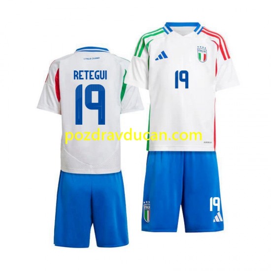 Nogometni Dresovi Italija Mateo Retegui 19 Dječji Gostujući dres 2024 Kratkih Rukava