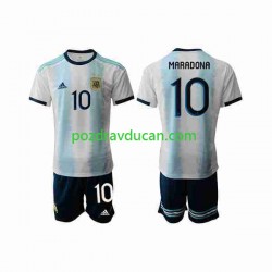 Nogometni Dresovi Argentina Maradona 10 2019-2020 Dječji Domaći dres Kratkih Rukava