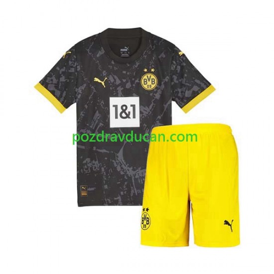 Nogometni Dresovi Borussia Dortmund Dječji Gostujući dres 2023-2024 Kratkih Rukava