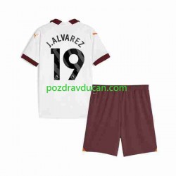 Nogometni Dresovi Manchester City Julian Alvarez 19 Dječji Gostujući dres 2023-2024 Kratkih Rukava