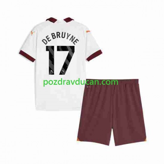 Nogometni Dresovi Manchester City Kevin De Bruyne 17 Dječji Gostujući dres 2023-2024 Kratkih Rukava