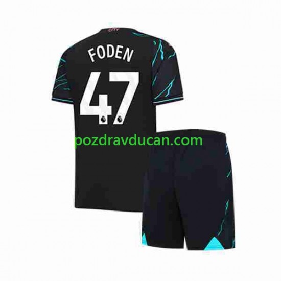 Nogometni Dresovi Manchester City Phil Foden 47 Dječji Treći dres 2023-2024 Kratkih Rukava